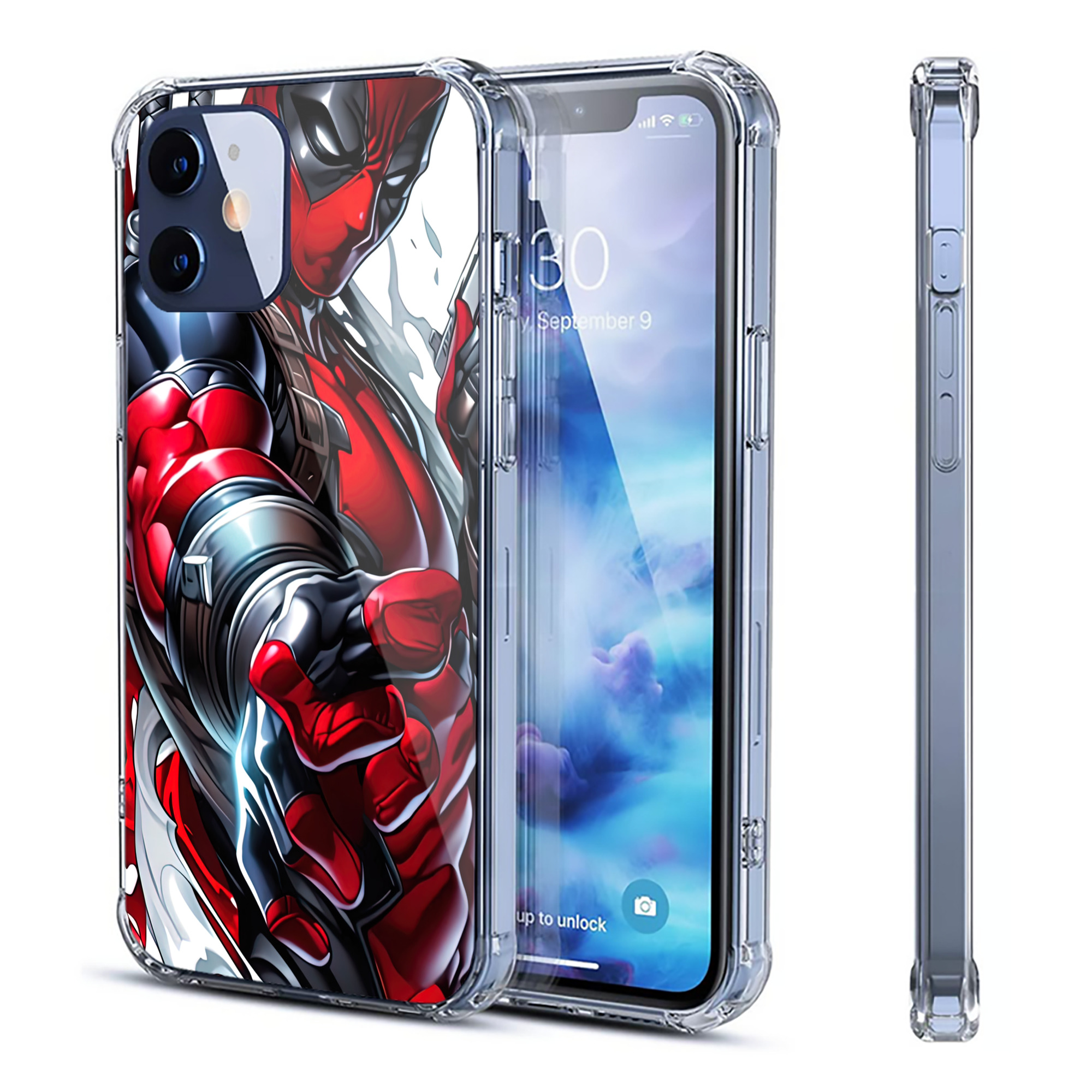 （画像用） Deadpool デッドプール 【iPhone 12シリーズ対応】透明スマホケース（クリアソフトケース）